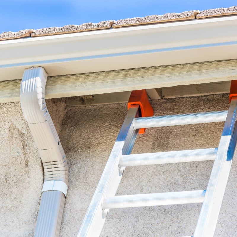 House with New Seamless Aluminum Rain Gutters House with New Seamless Aluminum Rain Gutters